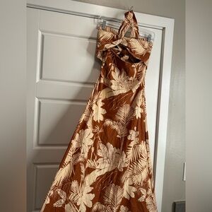 Pink Filosofy Tropical One Shoulder Maxi Dress Size XS